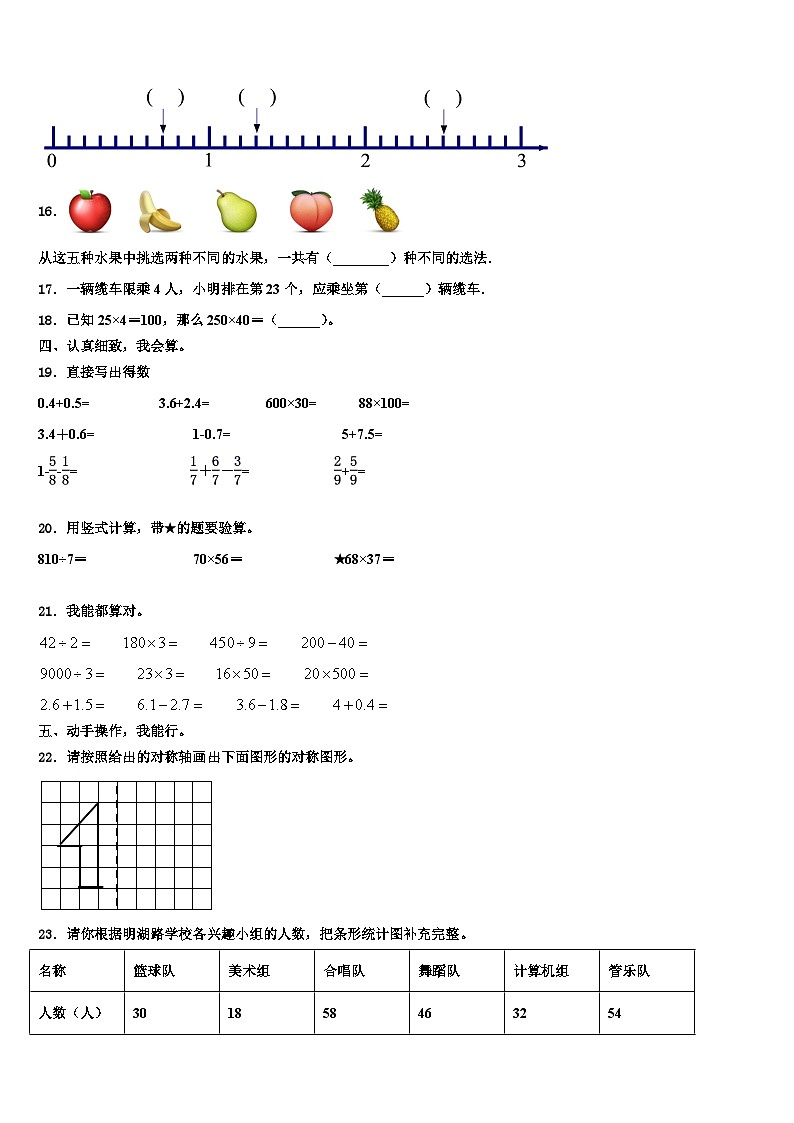 2022-2023学年建德市三下数学期末检测试题含解析第2页