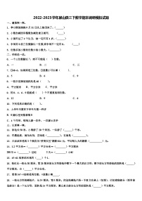 2022-2023学年屏山县三下数学期末调研模拟试题含解析