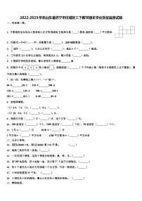 2022-2023学年山东省济宁市任城区三下数学期末学业质量监测试题含解析