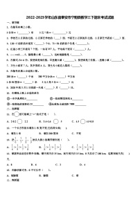 2022-2023学年山东省泰安市宁阳县数学三下期末考试试题含解析