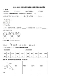 2022-2023学年沧州市盐山县三下数学期末考试试题含解析