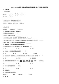 2022-2023学年河南省濮阳市台前县数学三下期末监测试题含解析