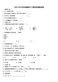 2022-2023学年河南数学三下期末统考模拟试题含解析