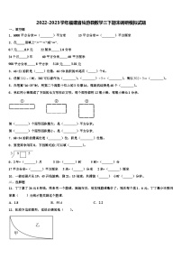 2022-2023学年福建省仙游县数学三下期末调研模拟试题含解析