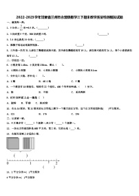 2022-2023学年甘肃省兰州市永登县数学三下期末教学质量检测模拟试题含解析