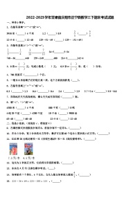 2022-2023学年甘肃省庆阳市正宁县数学三下期末考试试题含解析