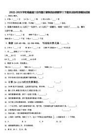 2022-2023学年海南省三亚市昌江黎族自治县数学三下期末达标检测模拟试题含解析