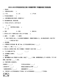 2022-2023学年河池市东兰县三年级数学第二学期期末复习检测试题含解析