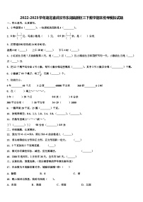 2022-2023学年湖北省武汉市东湖高新区三下数学期末统考模拟试题含解析