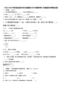 2022-2023学年湖北省武汉市万松园路小学三年级数学第二学期期末统考模拟试题含解析