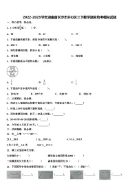 2022-2023学年湖南省长沙市天心区三下数学期末统考模拟试题含解析