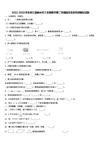 2022-2023学年浙江省丽水市三年级数学第二学期期末质量检测模拟试题含解析