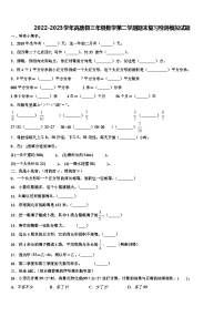 2022-2023学年高唐县三年级数学第二学期期末复习检测模拟试题含解析