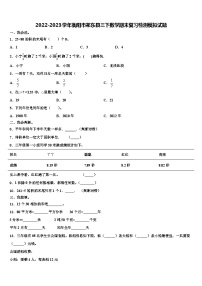 2022-2023学年衡阳市祁东县三下数学期末复习检测模拟试题含解析