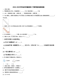 2022-2023学年金华市磐安县三下数学期末调研试题含解析