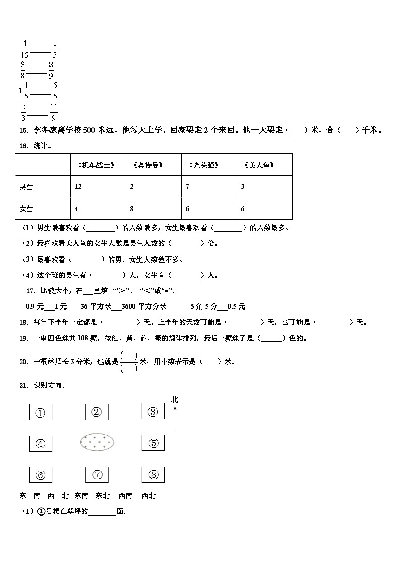 2022-2023学年荆州市荆州区数学三下期末监测模拟试题含解析02