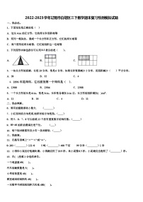 2022-2023学年辽阳市白塔区三下数学期末复习检测模拟试题含解析