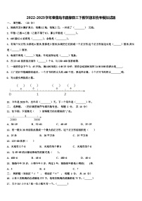 2022-2023学年秦皇岛市昌黎县三下数学期末统考模拟试题含解析