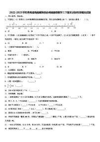 2022-2023学年青海省海南藏族自治州同德县数学三下期末达标检测模拟试题含解析