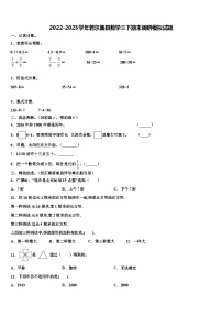 2022-2023学年若尔盖县数学三下期末调研模拟试题含解析