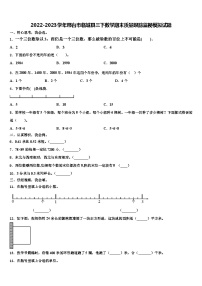 2022-2023学年邢台市临城县三下数学期末质量跟踪监视模拟试题含解析