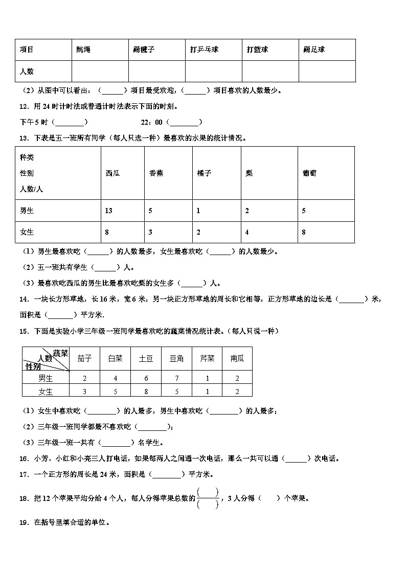 2022-2023学年许昌市魏都区三下数学期末复习检测试题含解析02