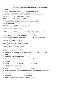 2022-2023学年驻马店市新蔡县数学三下期末统考试题含解析