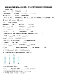 2023届吉林省长春市九台区兴隆中心学校三下数学期末教学质量检测模拟试题含解析