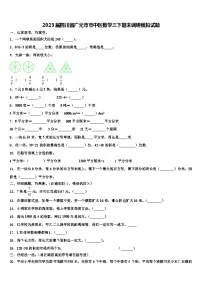 2023届四川省广元市市中区数学三下期末调研模拟试题含解析