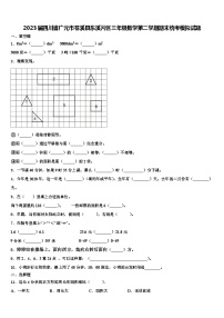 2023届四川省广元市苍溪县东溪片区三年级数学第二学期期末统考模拟试题含解析