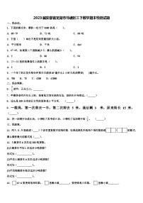 2023届安徽省芜湖市马塘区三下数学期末检测试题含解析