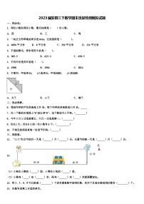 2023届安县三下数学期末质量检测模拟试题含解析