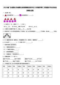 2023届广东省肇庆市高要区金利镇朝阳实验学校三年级数学第二学期期末学业质量监测模拟试题含解析