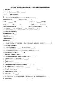 2023届广西壮族来宾市武宣县三下数学期末质量跟踪监视试题含解析