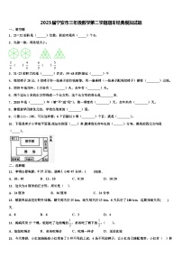 2023届宁安市三年级数学第二学期期末经典模拟试题含解析