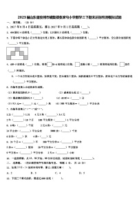 2023届山东省胶州市铺集镇张家屯小学数学三下期末达标检测模拟试题含解析