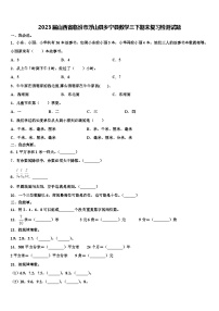 2023届山西省临汾市浮山县乡宁县数学三下期末复习检测试题含解析