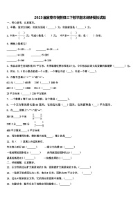 2023届宜春市铜鼓县三下数学期末调研模拟试题含解析