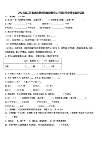 2023届江苏省连云港市灌南县数学三下期末学业质量监测试题含解析