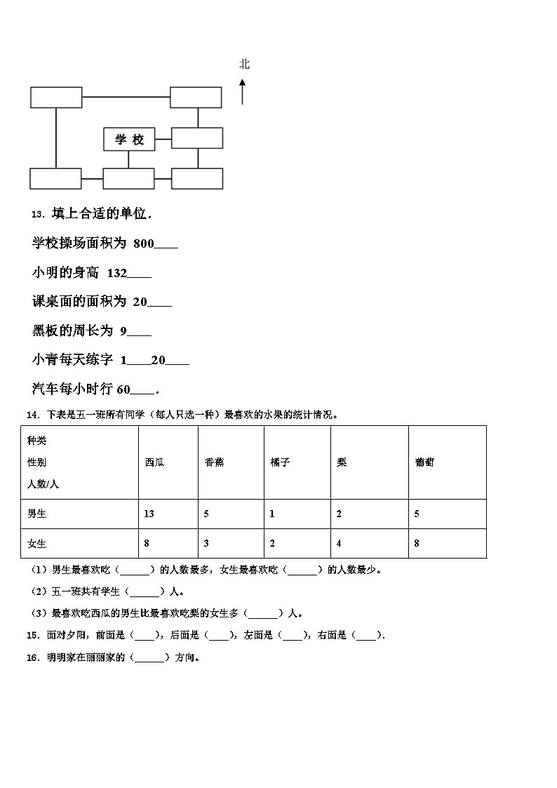 2023届江苏省苏州市平江区三年级数学第二学期期末达标检测模拟试题含解析02
