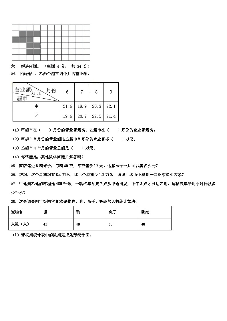 2022-2023学年铜仁市三下数学期末学业质量监测模拟试题含解析第3页