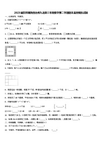 2023届甘孜藏族自治州九龙县三年级数学第二学期期末监测模拟试题含解析