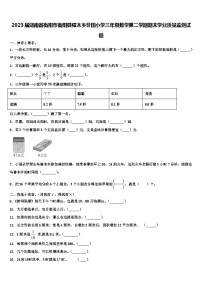 2023届湖南省衡阳市衡阳县樟木乡曹田小学三年级数学第二学期期末学业质量监测试题含解析