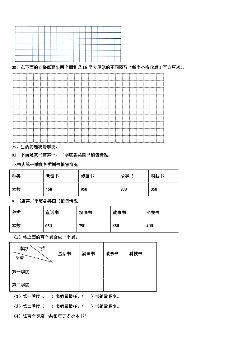 2023届黑龙江省虎林市三年级数学第二学期期末统考试题含解析03