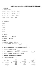 东阳市2022-2023学年三下数学期末复习检测模拟试题含解析