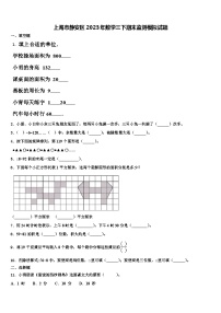 上海市静安区2023年数学三下期末监测模拟试题含解析