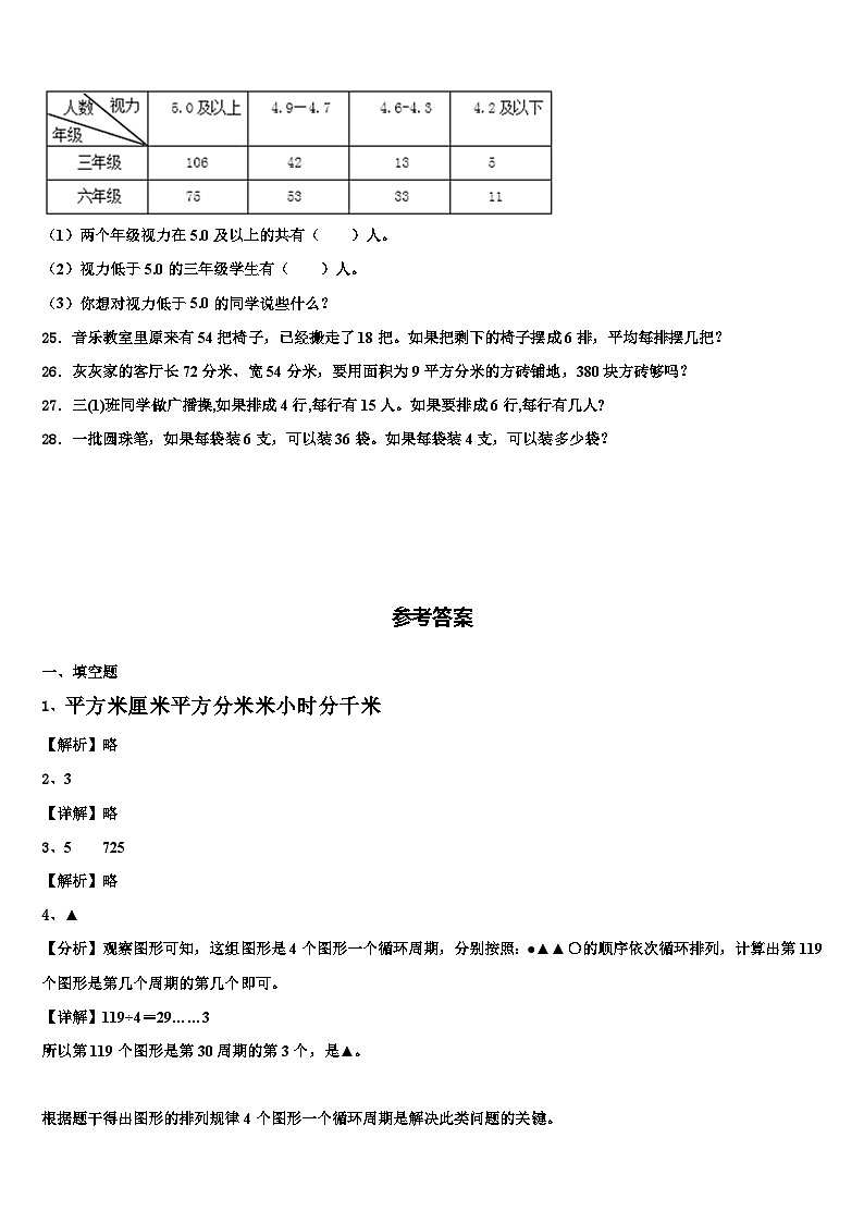 上海市静安区2023年数学三下期末监测模拟试题含解析第3页