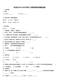 乌什县2022-2023学年三下数学期末统考模拟试题含解析