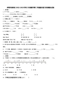 伊春市西林区2022-2023学年三年级数学第二学期期末复习检测模拟试题含解析