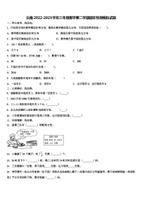 云南2022-2023学年三年级数学第二学期期末检测模拟试题含解析